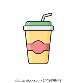 Color Line Drink vector icon