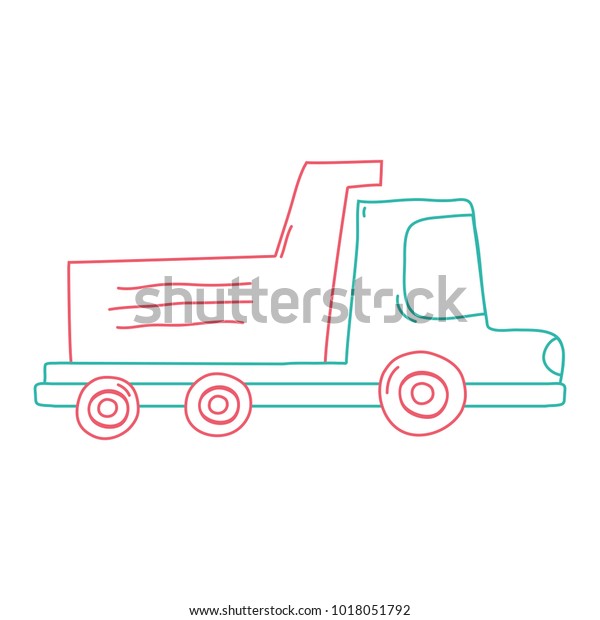 color\
line dump truck industry and contruccion\
vehicle