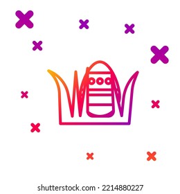 Color line Easter egg icon isolated on white background. Happy Easter. Gradient random dynamic shapes. Vector Illustration
