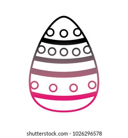 color line egg easter with points and figures decoration