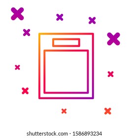 Color line Empty form icon isolated on white background. File icon. Checklist icon. Business concept. Gradient random dynamic shapes. Vector Illustration
