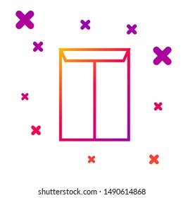 Color line Envelope icon isolated on white background. Email message letter symbol. Gradient random dynamic shapes. Vector Illustration