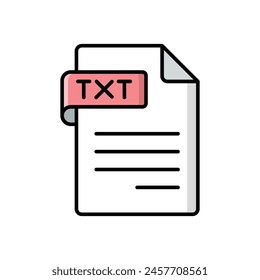 Color Line Font File vector icon