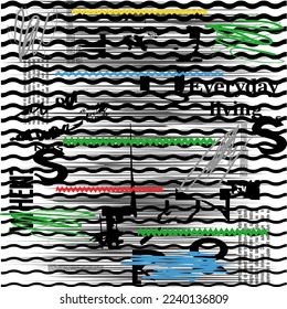 color line font pattern and background texture design print