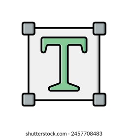 Icono de Vector de fuente de línea de color