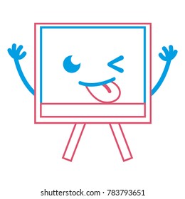 color line funny and cute board object kawaii