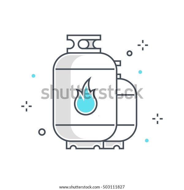 Color line,\
gas tank illustration, icon, background and graphics. The\
illustration is colorful, flat, vector, pixel perfect, suitable for\
web and print. It is linear stokes and\
fills.
