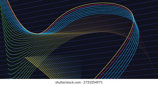 fundo abstrato de gradiente de linha de cores