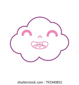 color line happy and cute cloud kawaii weather