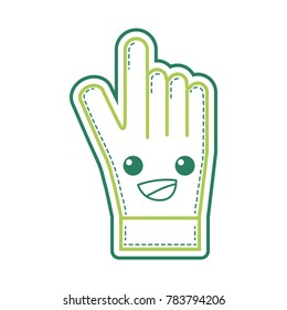 color line happy and cute glove sportwear kawaii