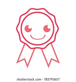 color line happy and cute medal prize kawaii