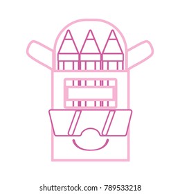 color line happy and tender colored pencil kawaii with sunglasses