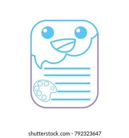 color line happy and tender note paper kawaii