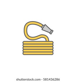 Color line hose isolated icon on white background. Vector illustration.