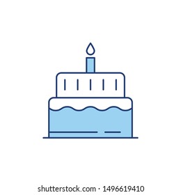 color line icon for cake