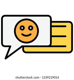 A color line icon for chat