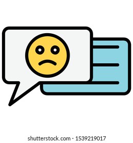 A color line icon for chat