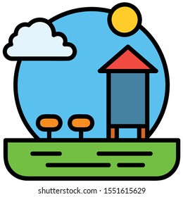 A Color Line Icon For Farm