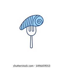 color line icon for fork