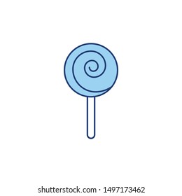 color line icon for lollipop candy