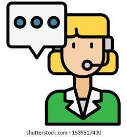 A color line icon for operator 