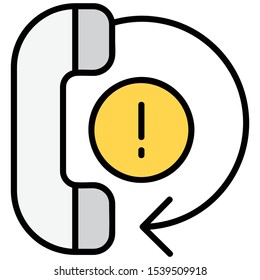 A color line icon for phone call