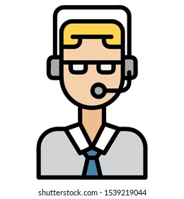 A color line icon for support