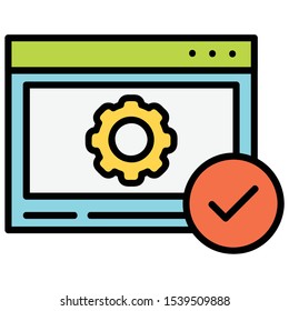 A color line icon for website fixed