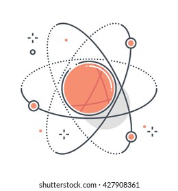 Color line, innovation research illustration, icon, background and graphics. The illustration is colorful, flat, vector, pixel perfect, suitable for web and print. Linear stokes and fills.