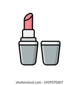 Color line Lipstick vetor icon