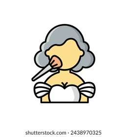 Color line Make Up vector icon