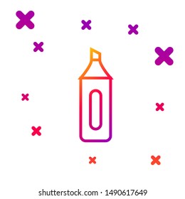 Color line Marker pen icon isolated on white background. Gradient random dynamic shapes. Vector Illustration