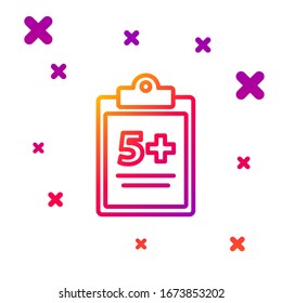 Línea de color Matemáticas función sine icono aislado en fondo blanco. Formas dinámicas aleatorias degradadas.  Ilustración vectorial