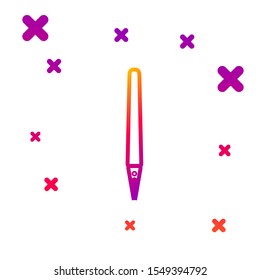 Color line Pen icon isolated on white background. Gradient random dynamic shapes. Vector Illustration