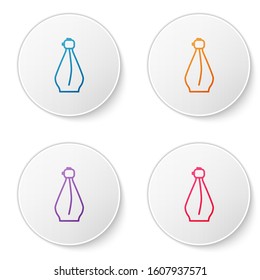 Color line Perfume icon isolated on white background. Set icons in circle buttons. Vector Illustration