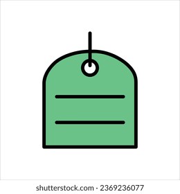 color line price tag icon stock illustration 