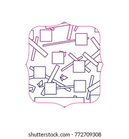 color line quadrate with graphic abstract style background