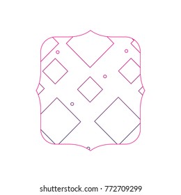 color line quadrate with memphis graphic style background
