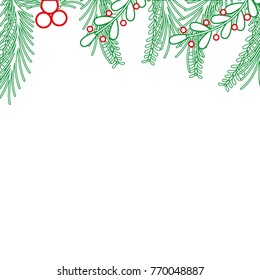 color line rustic natural branches with leaves decoration