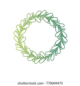 color line rustic natural branches leaves design