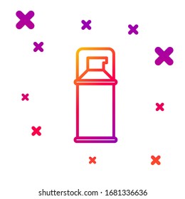 Color line Shaving gel foam icon isolated on white background. Shaving cream. Gradient random dynamic shapes. Vector Illustration
