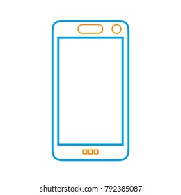 color line smartphone technology to call and talk design