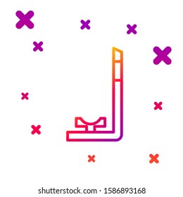 Color line Snorkel icon isolated on white background. Diving underwater equipment. Gradient random dynamic shapes. Vector Illustration