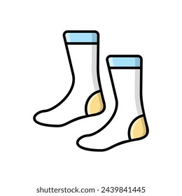 Color line Socks vector icon
