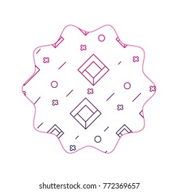 color line star with geometric abstract figures background