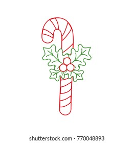 color line sweet walking stick christmas decoration