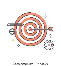 Color line, target illustration
