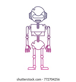 color line technology robot with robotic body design