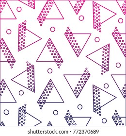 color line triangle figures memphis style background