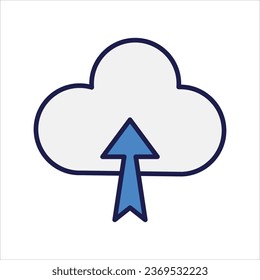 color line  upload icon illustration 